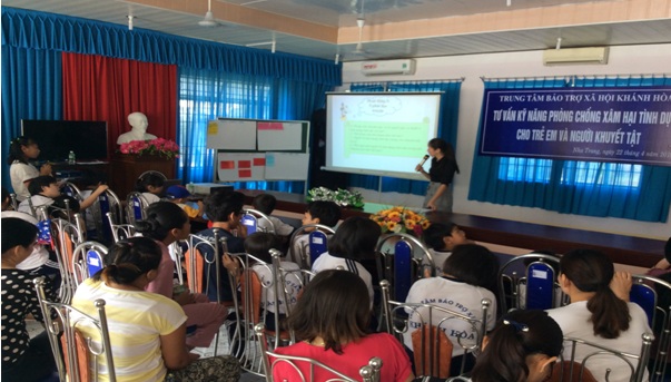 Tập huấn kỹ năng phòng chống xâm hại tình dục cho Trẻ em  và Người Khuyết tật tại Trung tâm Bảo trợ xã hội Khánh Hòa